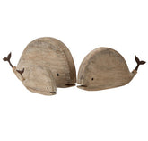 Balena in Legno naturale e coda in metallo: Sculture in Legno  - CONFIG0004